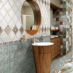 Италиански плочки за баня  в бежово-сив цвят Амиго
